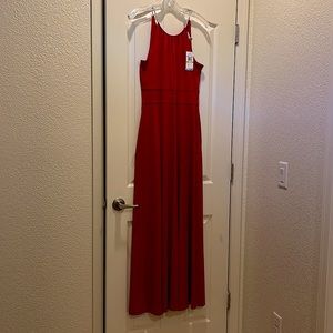 Long, mermaid style red dress